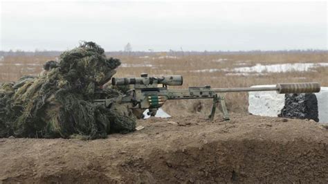 Russian Sniper From The 24th Spetsnaz Brigade With A Ssg 08 Sniper