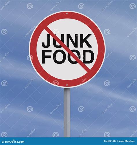 No To Junk Food Stock Photo Image Of Sign Healthy Allowed 49621844