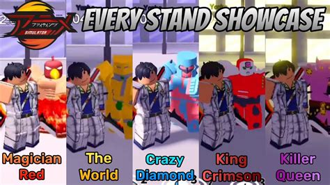 Every Stand Showcase Anime Fighting Simulator Roblox Youtube
