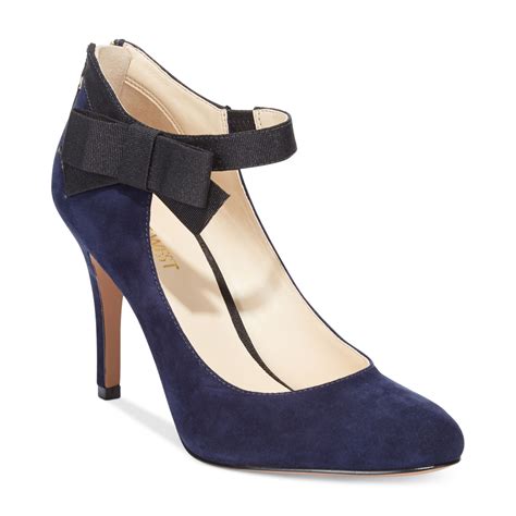 Nine West Gushing Mary Jane Pumps In Blue Navy Suede Lyst