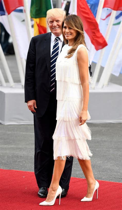 First Lady Melania Trump Wears Michael Korss Flapper Dress And