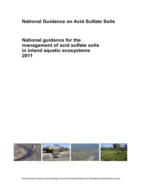National Guidance On Acid Sulfate Soils