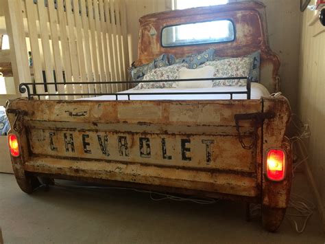 A Truck Bed Goes From Garage To Guest Room Garage Decor Automotive