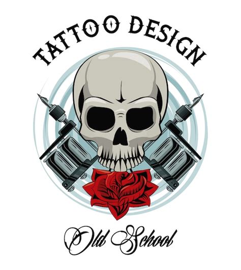 Projeto Do Desenho Do Crânio Do Diabo Da Tatuagem Da Velha Escola