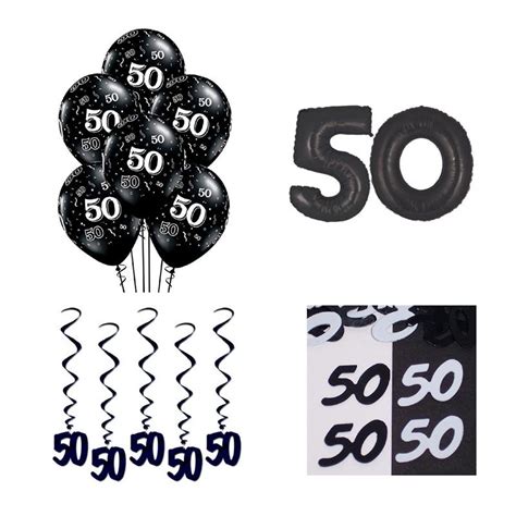 50th Birthday Balloon Confetti Bundle