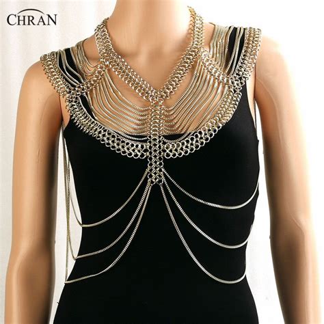 Chran New Sexy Women Harness Full Beach Chain Fashion Harness Halter Shoulder Necklac Costume