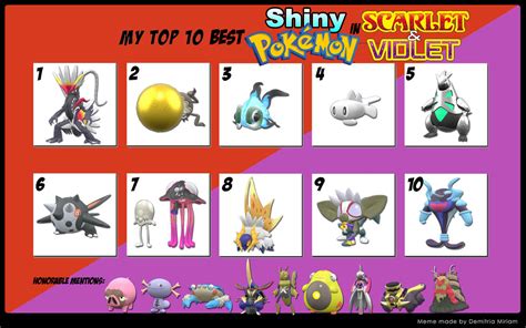 Top 10 Best Shiny Pokemon In Scarlet And Violet By Wildcat1999 On
