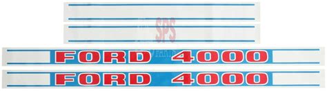 Ford 4000 Tractor Decal Set Sps Parts