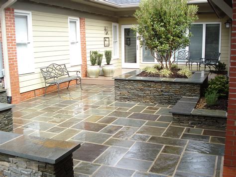 After — Bluestone Patio And Seat Wall Landscape Solutions