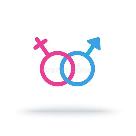 Símbolo De Género Heterosexual Signo De Orientación Ilustración