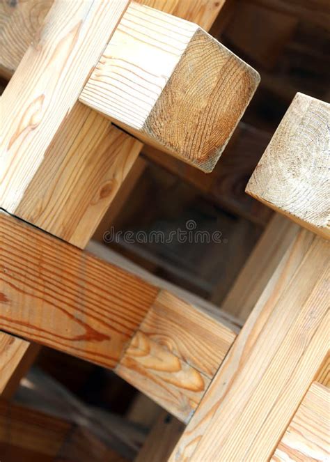 Background Of Large Pieces Of Wood And Wooden Planks Stock Photo