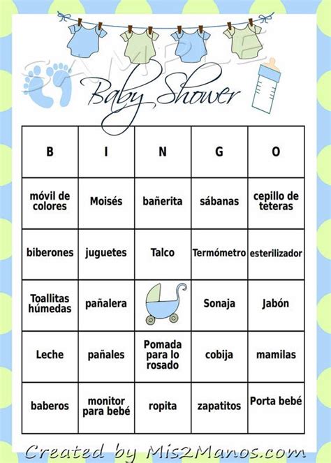 Juegos De Baby Shower Bingo
