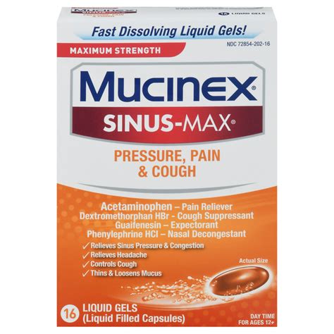 Save On Mucinex Sinus Max Severe Congestion Relief Maximum Strength Liquid Gels Order Online