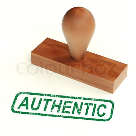 Authentic Rubber Stamp Showing Real Stock Image Colourbox