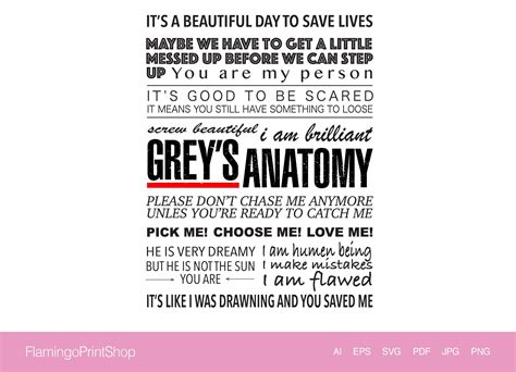 Greys Anatomy Quotes Svg Greys Anatomy Svg Greys Anatomy Etsy Anatomy Quote Greys