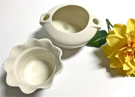 Vintage African Violet Pot White Ceramic Flower Pot Etsy Ceramic