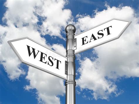 Directional Sign East West Stock Illustration Illustration Of Choice