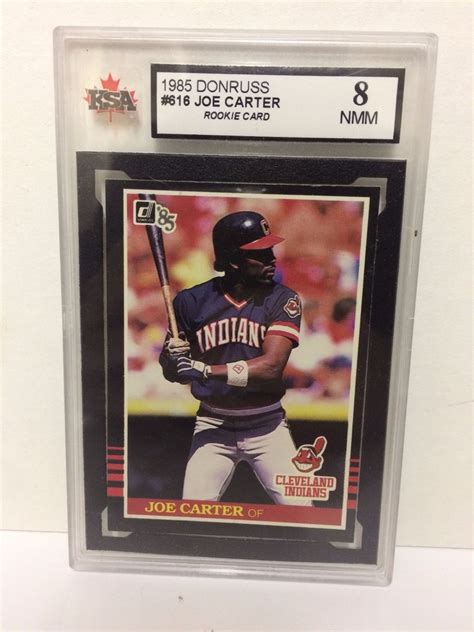 1985 Joe Carter 616 Donruss Rookie Baseball Trading Card 8 Nmm