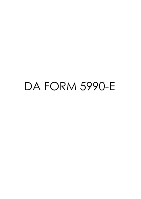 Download Fillable Da Form 5990 E