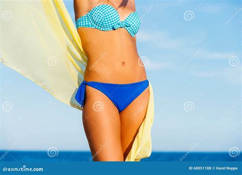 Attractive Suntanned Female Body Stock Photo Image Of Skin Foulard