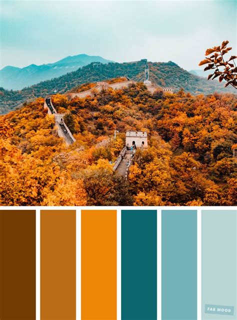 59 Pretty Autumn Color Schemes Shades Of Autumn Leaves Blue Teal