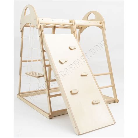 High Quality Wooden Swing Kids Indoor Slide Wood Baby Climbing Frame