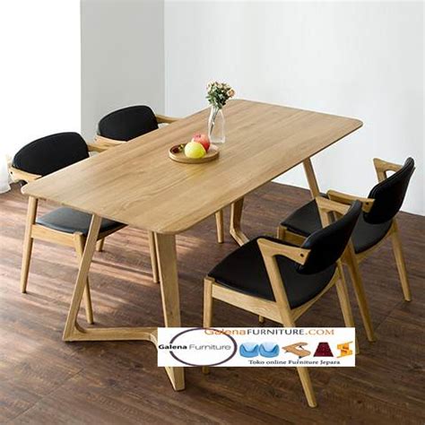 jual meja makan surabaya murah desain minimallis kayu jati