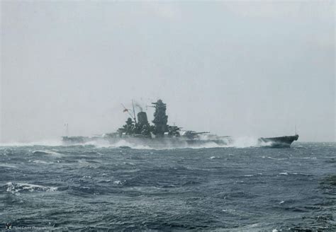 Ijn Battleship Yamato During Sea Trials Off Japan Near Bungo Strait 20