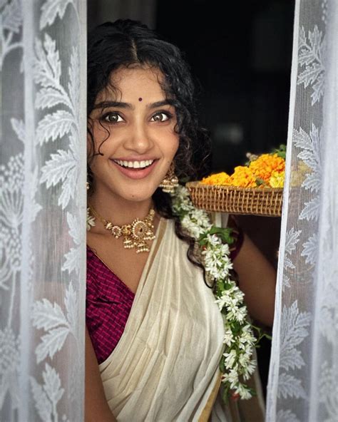 Actress Anupama Parameswaran Looks Gorgeous In White Saree Telugu Rajyam Photos