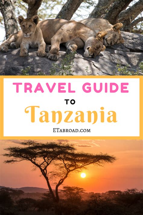 Tanzania Travel Guide Eandt Abroad