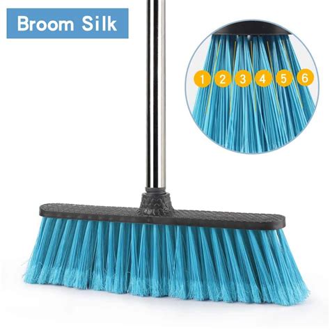 Floor Cleaning Broom With Adjustable Long Handle Stiff