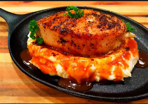 You can also use regular cut chops, but be mindful of the cooking time Mike's Thick Cut Top Loin Pork Chops Over Mashed Potatoes ...