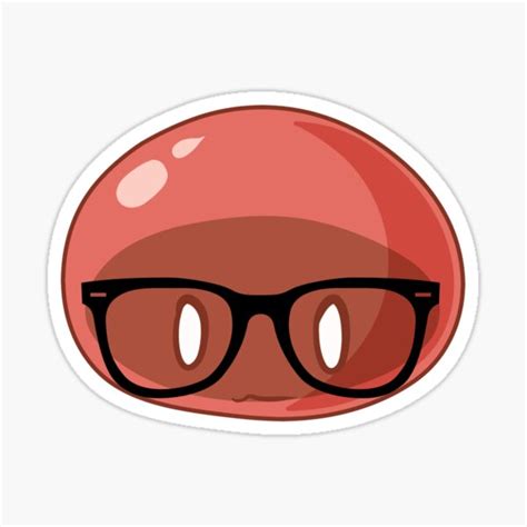 Chibi Nerdy Red Slime Anime Emote Sticker For Sale By Bbmarioni