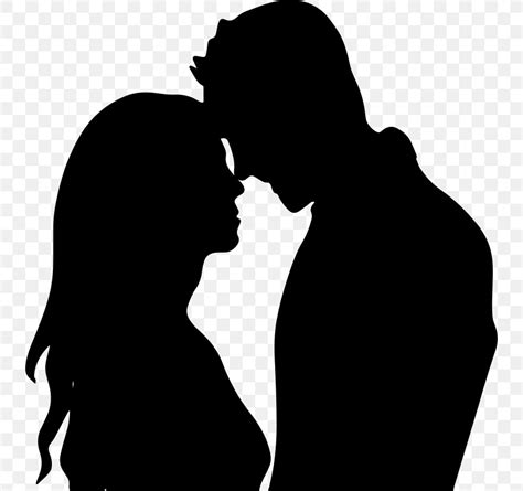 The Kiss Silhouette Couple Drawing Clip Art Png 740x771px Kiss Black Black And White