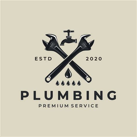 Plumbing Logo Vintage Vector Illustration Template Design Plumber Logo