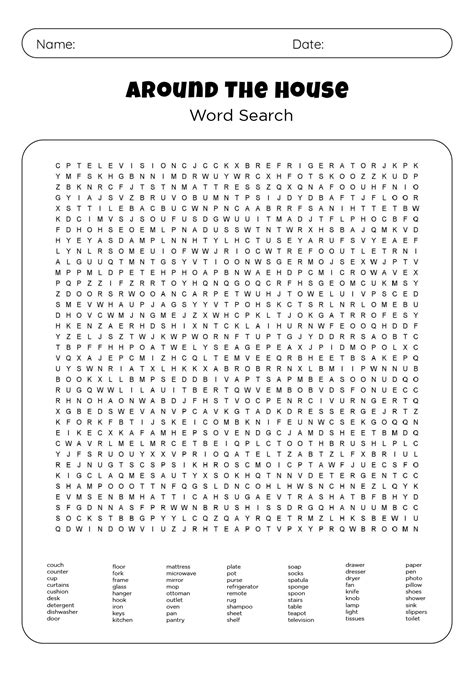 Difficult Printable Word Searches
