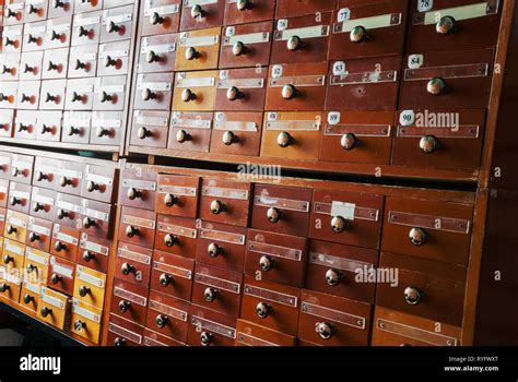 Card Catalog Drawer Hi Res Stock Photography And Images Alamy