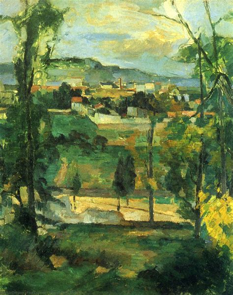 Paul Cézanne 1839 1906 Village Derrière Les Arbres Ile De France