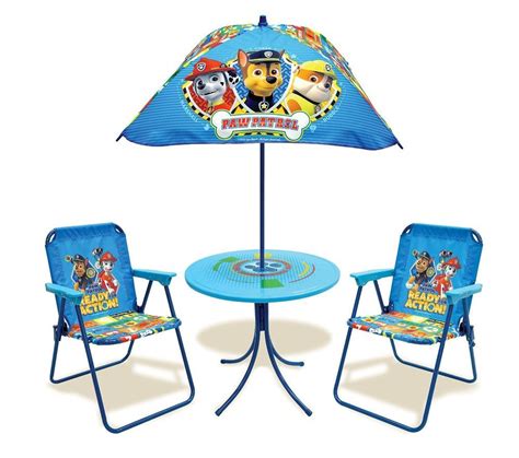 Make your decision according to your build, and it is best to buy one that gives you a bit more space. Patio Set Paw Patrol Table Umbrella Two Chairs Spring ...
