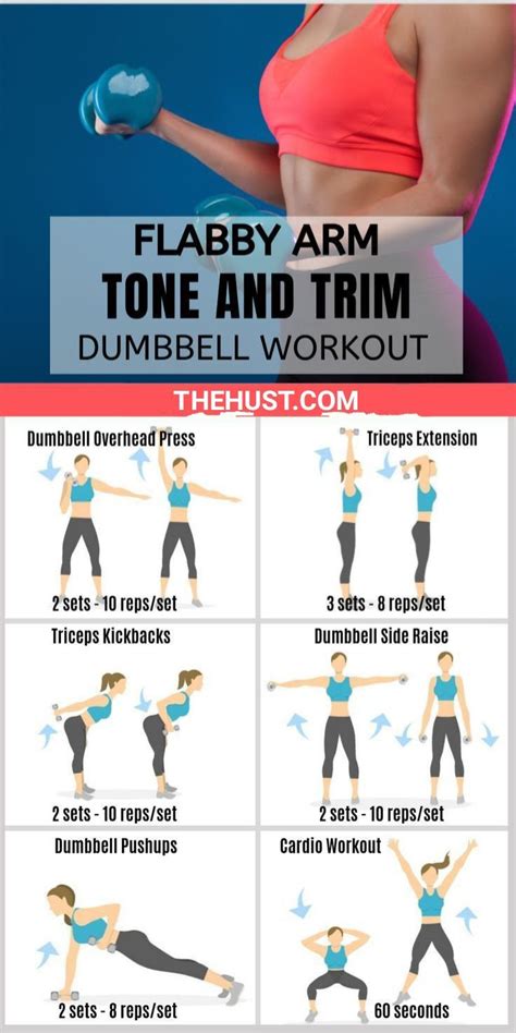 Arm Tone And Trim Dumbbell Workout Plan In Flabby Arm Workout