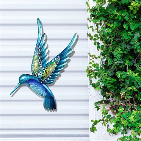 metal wall artwork hummingbird bird decoration outdoor indoor etsy