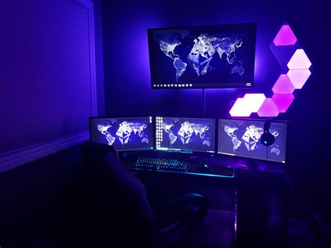 Purple Gaming Setup Pc Top 5 Tech Youtuber Gaming Desk Setups 2017