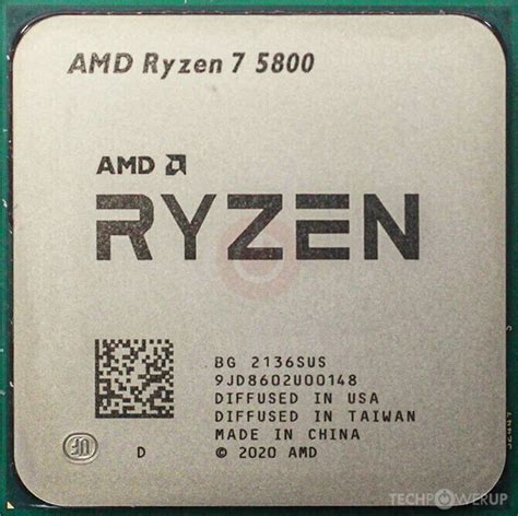 Amd Ryzen 7 5800 Specs Techpowerup Cpu Database