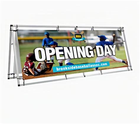 Horizontal Outdoor A Frame Banner Display Post Up Stand