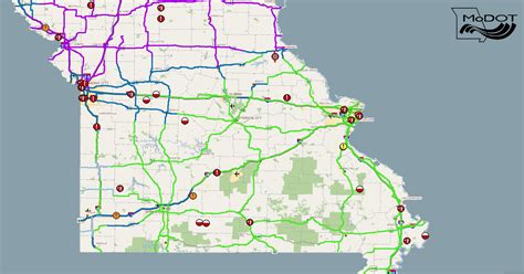 Modot Map Of Road Conditions World Map