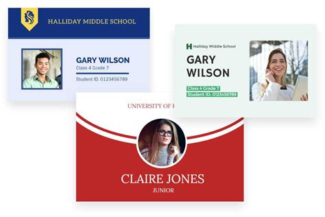 Student Cards Designs Id Card Maker Student Card Temp