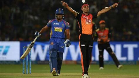 ipl 2018 rr vs srh sunrisers hyderabad tame rajasthan royals climb to top of points table