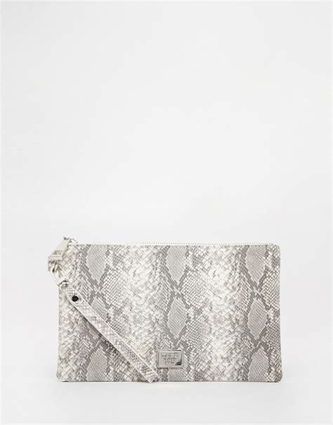 Marc B Snake Effect Pouch At Snake Leather Pouch Clutch