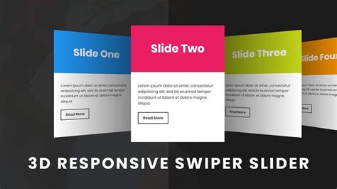 3d Responsive Touch Slider Using Html Css And Swiperjs Youtube