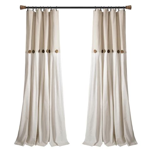 Linen Linen Rod Pocket Room Darkening Curtain 40 In W X 108 In L